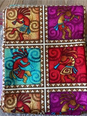 Colorful Patchwork Print Fabric Panel